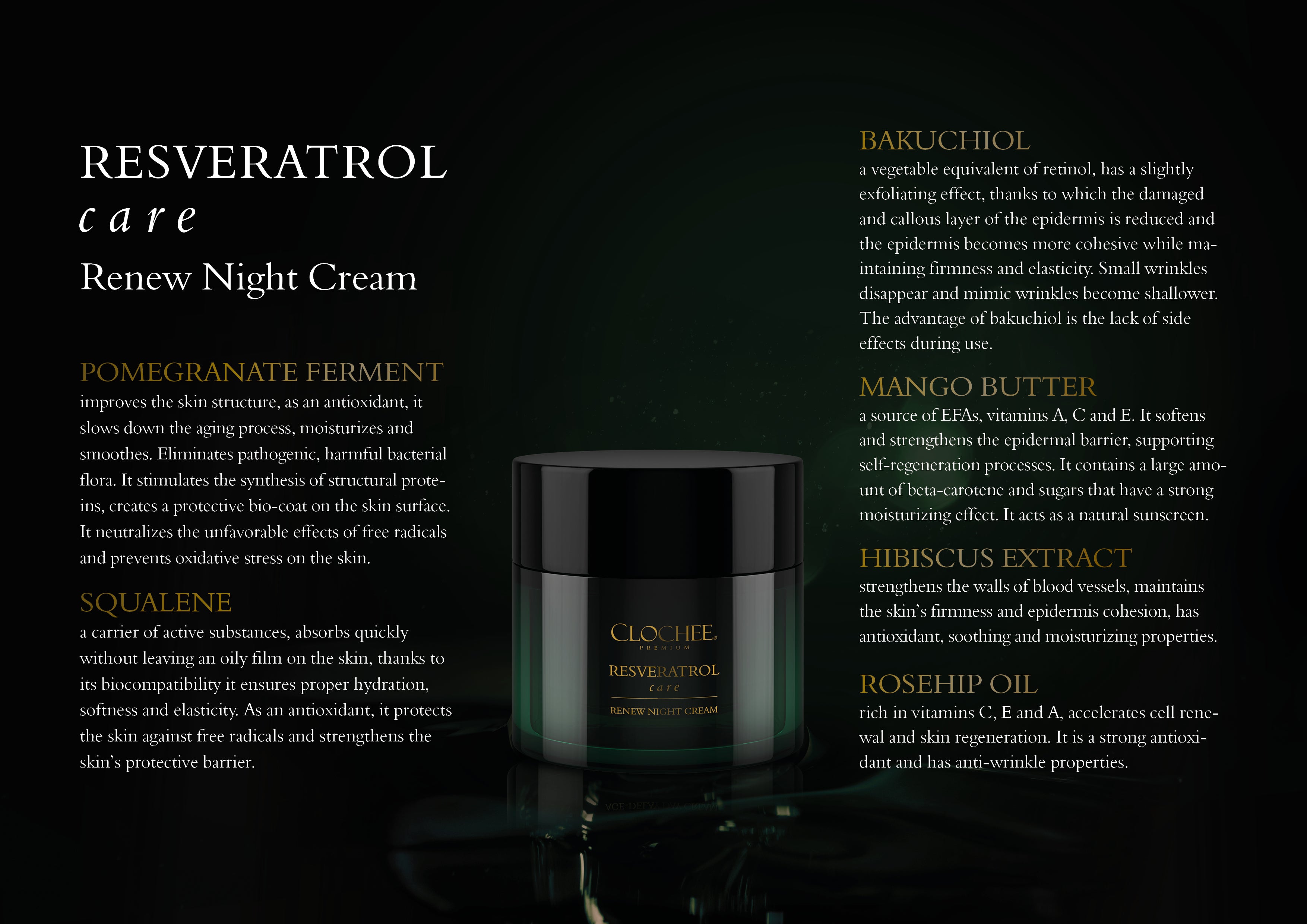 Renew Night Cream Resveratrol Care